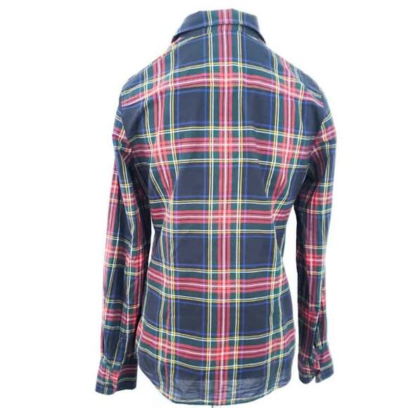 J. CREW Factory Perfect Fit Tartan Plaid Button Down Shirt Small Long Sleeve - Picture 3 of 8